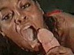 A Dark Cutie Addicted To White Cock Cum....she plays with his cum in her mouth before drink it what i bitch