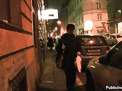 The streets at night can be a very dangerous place for such a pretty brunette. She's safer with me in that restroom, engulfing my dick like a whore! All it was needed was a short conversation and some good old cash. The black brown started to strip and showed a smokin' sexy body previous to giving me head.