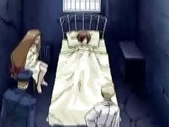 A captive receives gangbanged by the military